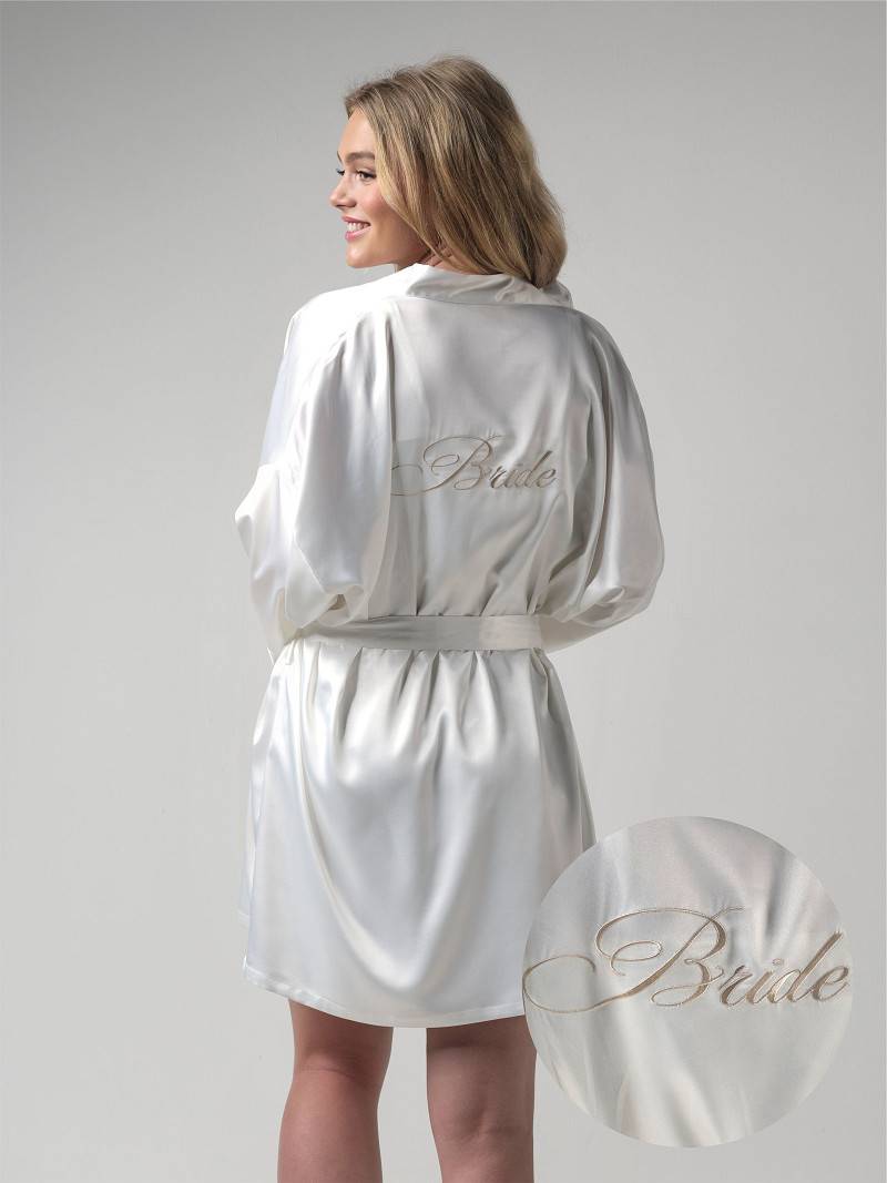 Satin-Kimono - Bademantel